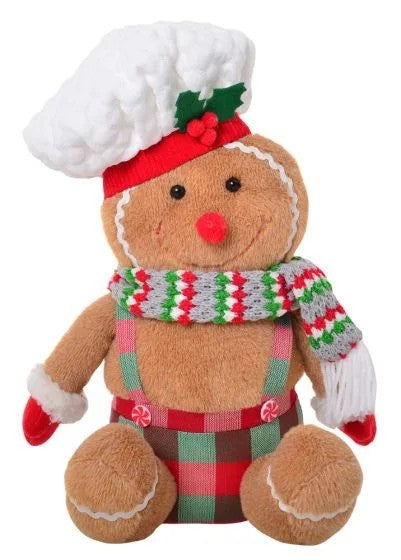 Christmas Plush Gingerbread Man - Asst