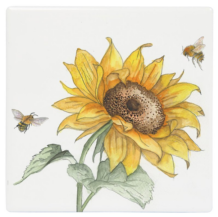 Bee-Tanical Coaster - Sunflower