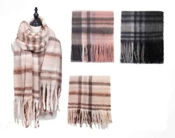 Essence Plush Stripe Scarves - Various Designs