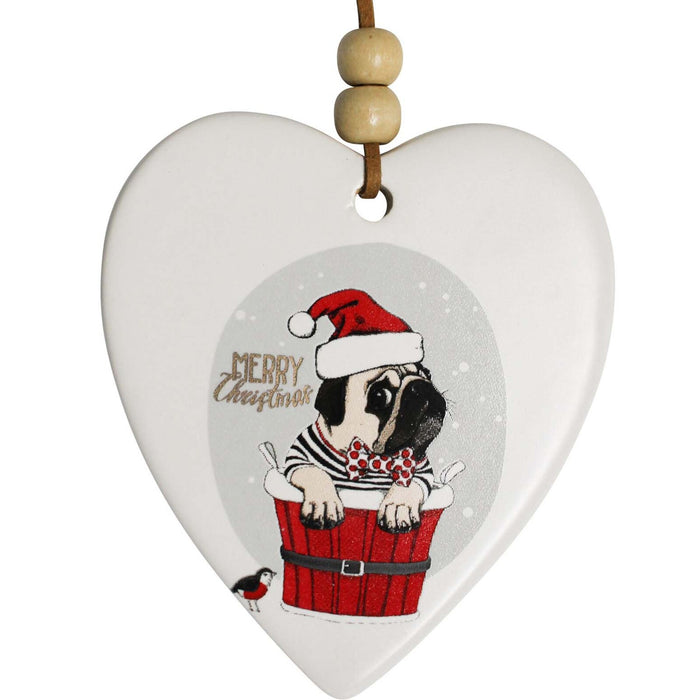 Hanging Heart - Christmas Dog