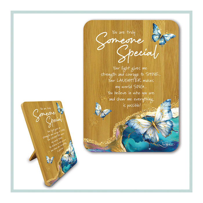 Bamboo Plaque - Tranquil Butterflies SOMEONE SPECIAL