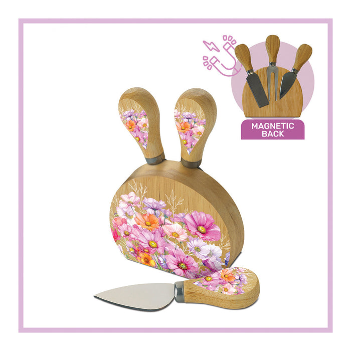 Cheese Knife Block - Wistful Wildflowers