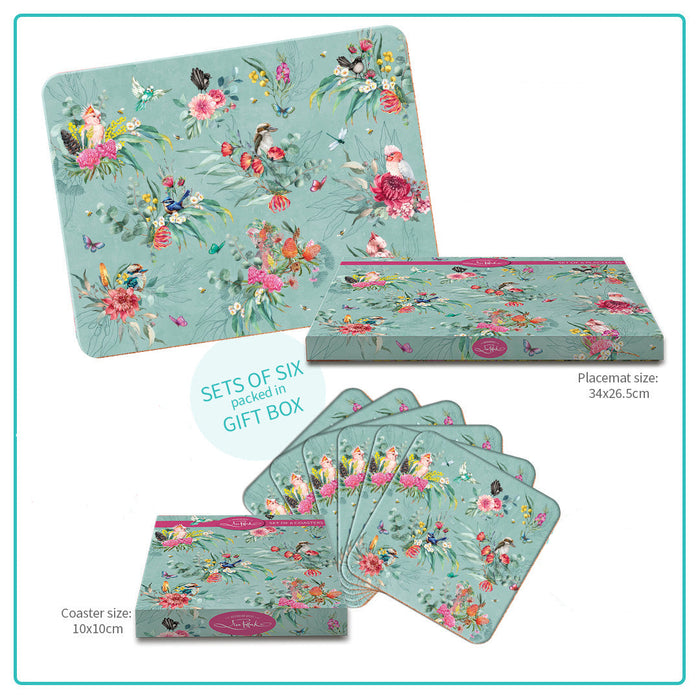 Lisa Pollock Native Flora & Fauna Coasters - Set/6