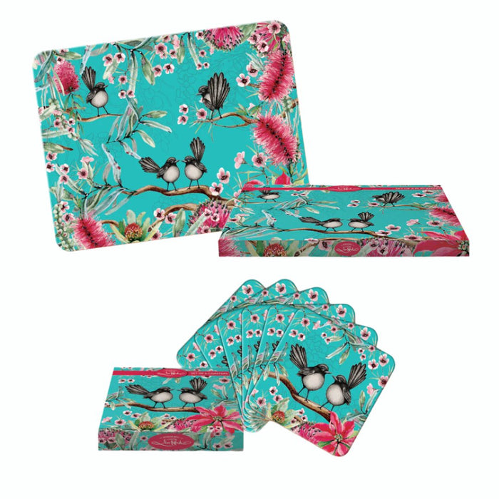 Lisa Pollock Willy Wagtails Coasters - Set/6