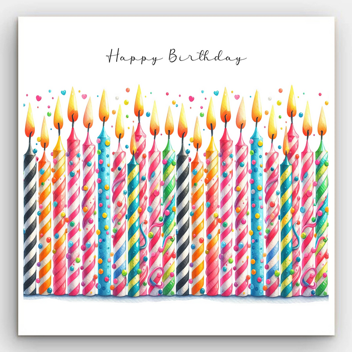 Happy Birthday - Candles Card