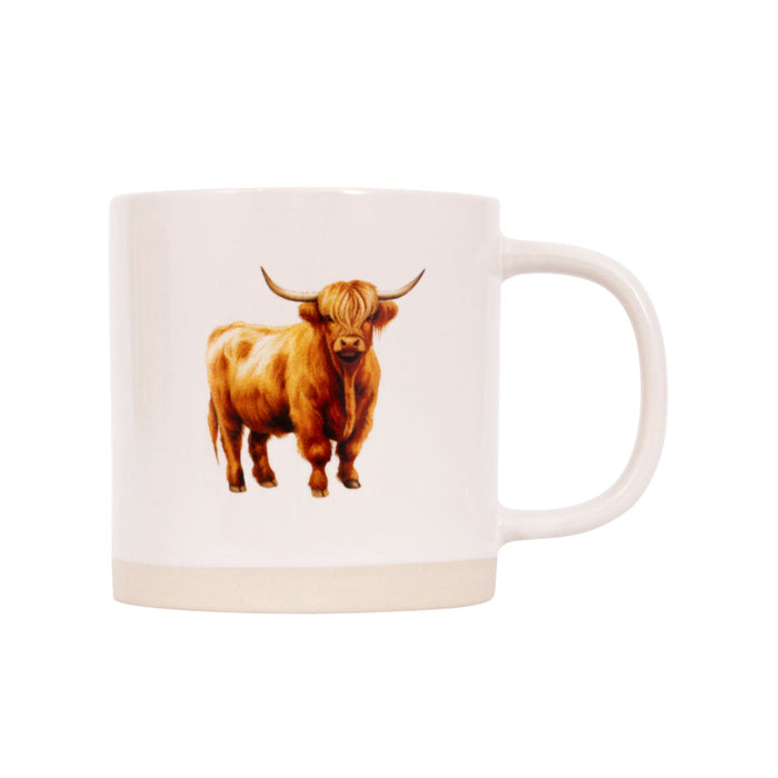 Rustic Meadow Highland Cow Mug