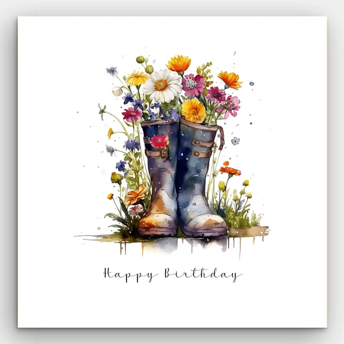 Happy Birthday - Wellingtons Card