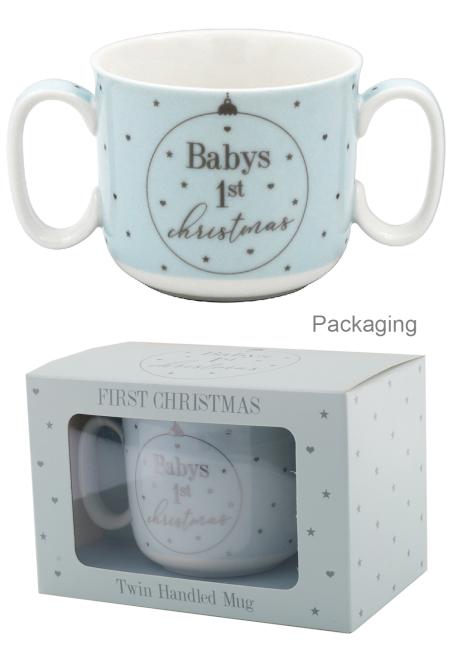 Baby's First Christmas Mug - Blue