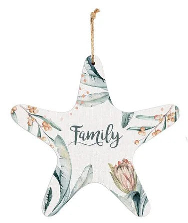 Flora Hanging Tin Sign - Star