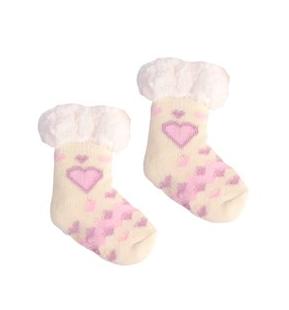 Nuzzles - Girls Hearts (Cream) - Toddler (6-24mths)