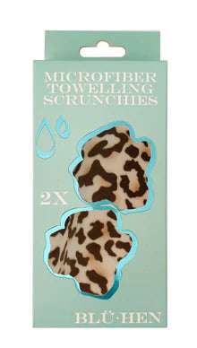 Bluhen Leopard Print Towelling Scrunchie