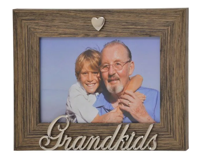 Silver Heart Frame - Grandkids