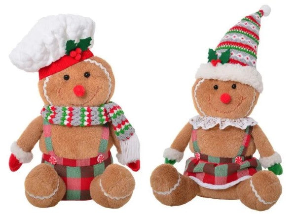 Christmas Plush Gingerbread Man - Asst