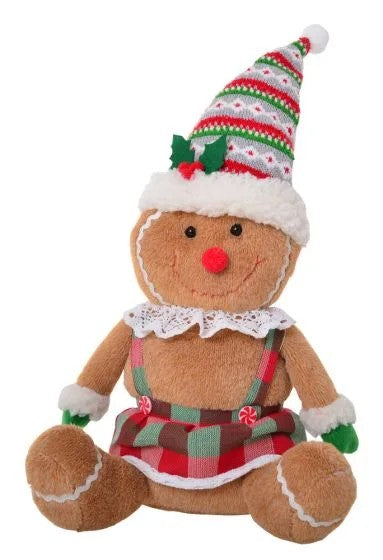 Christmas Plush Gingerbread Man - Asst