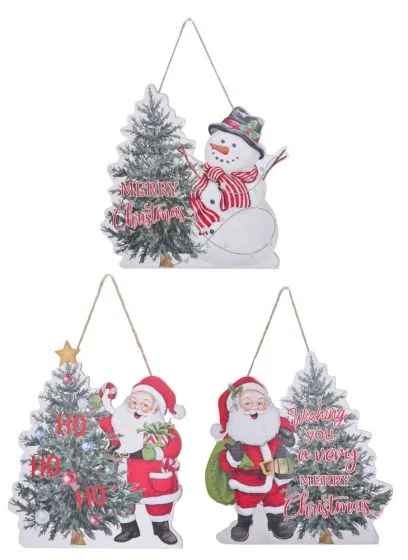Vintage Christmas Plaque - Asst