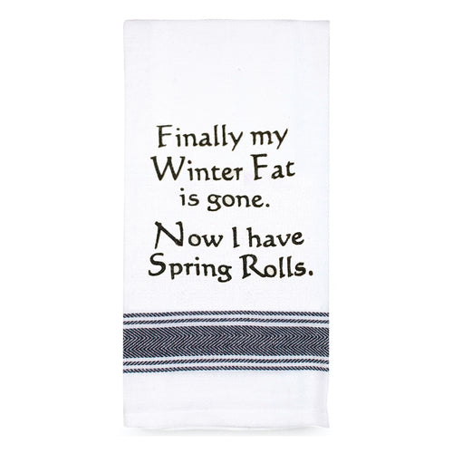 Winter Fat Spring Rolls Tea Towel