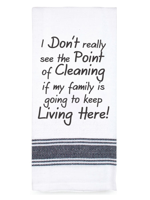 Family Living Here Tea Towel