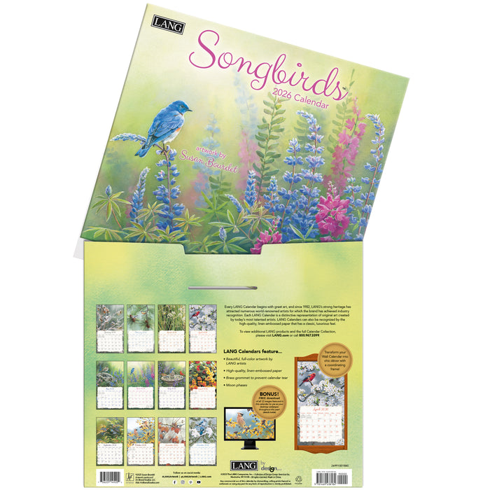 Calendar LANG 2026 - Songbirds