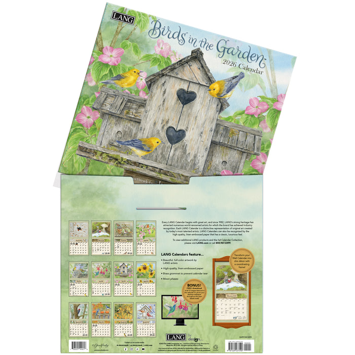 Calendar LANG 2026 - Birds In The Garden