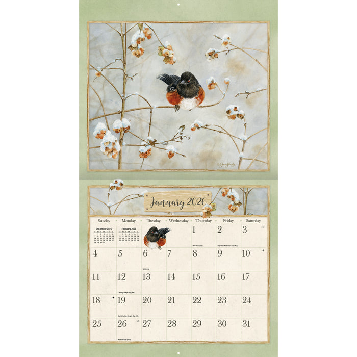 Calendar LANG 2026 - Birds In The Garden