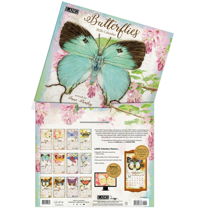 Calendar LANG 2026 - Butterflies