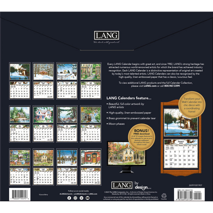 Calendar LANG 2026 - Country Welcome