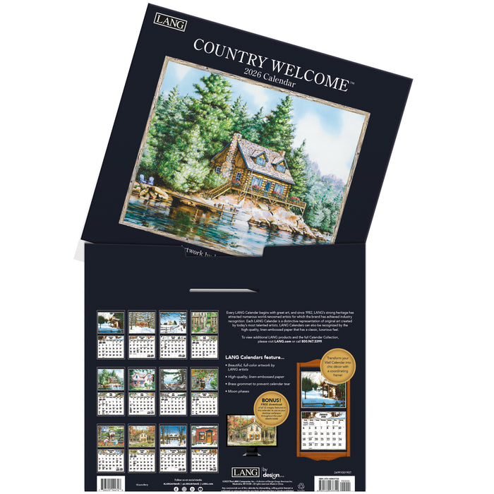 Calendar LANG 2026 - Country Welcome