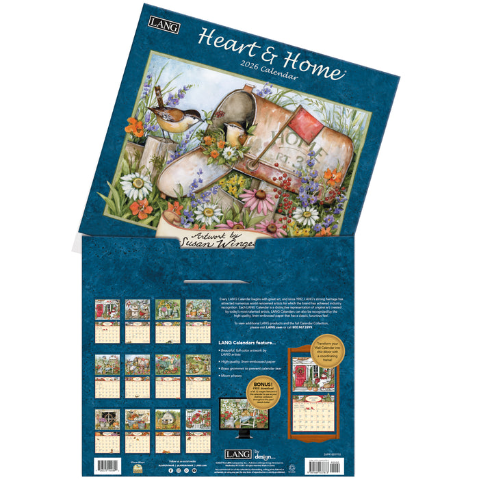 Calendar LANG 2026 - Heart & Home