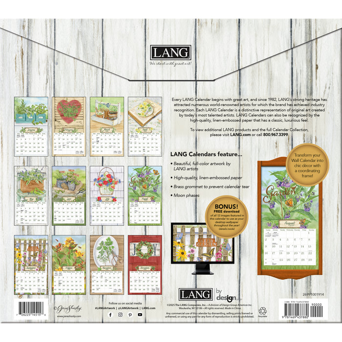 Calendar LANG 2026 - Herb Garden
