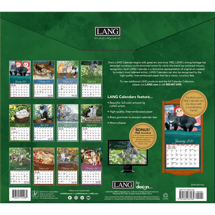 Calendar LANG 2026 - Love Of Cats