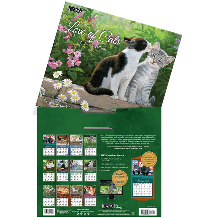 Calendar LANG 2026 - Love Of Cats