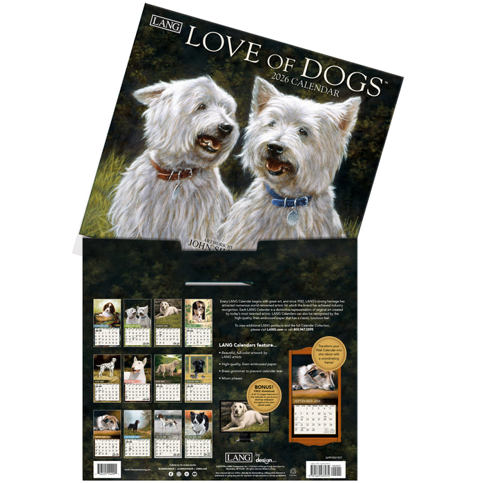 Calendar LANG 2026 - Love Of Dogs