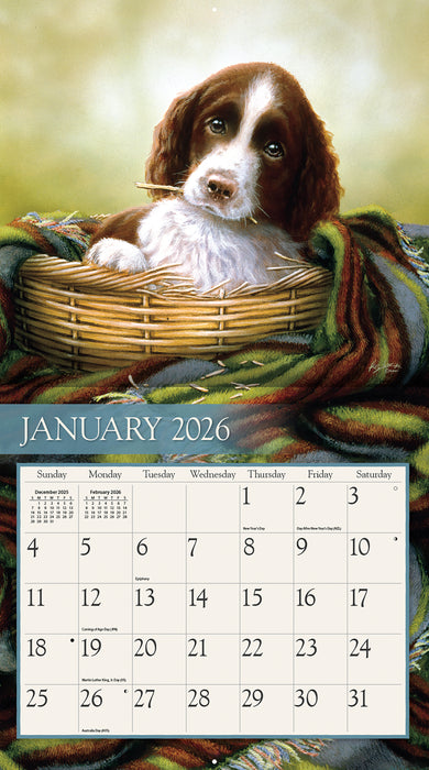 Calendar LANG 2026 - Love Of Dogs
