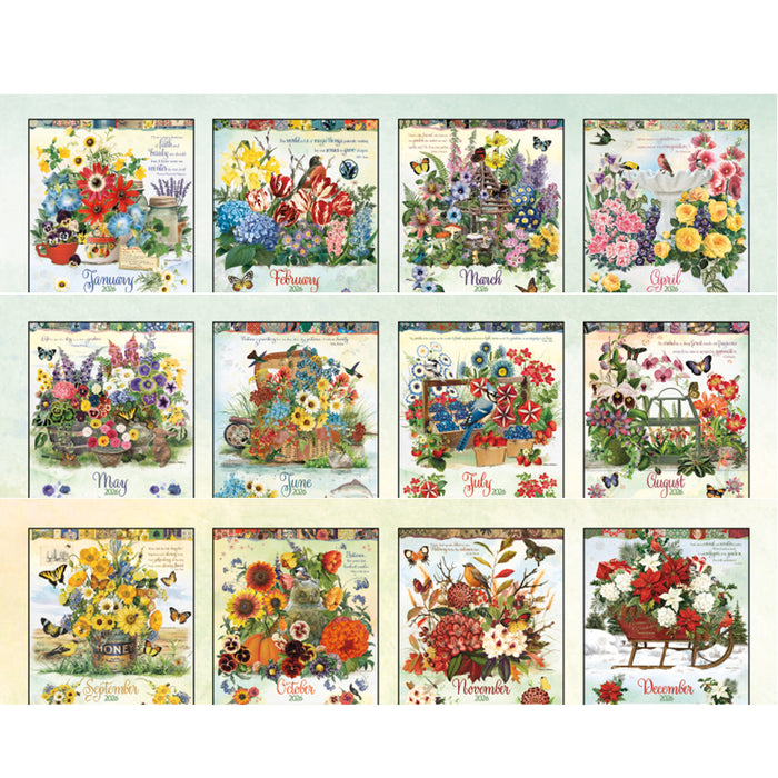 Calendar LANG 2026 - Garden Botanicals