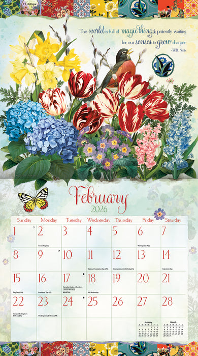 Calendar LANG 2026 - Garden Botanicals