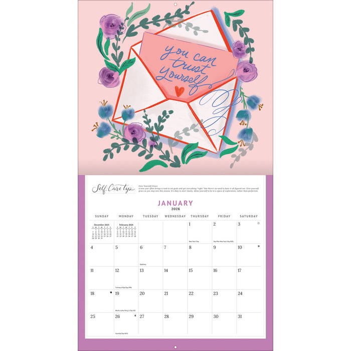 Calendar LANG 2026 - Be Gentle With Yourself