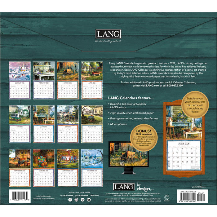 Calendar LANG 2026 - Simple Country