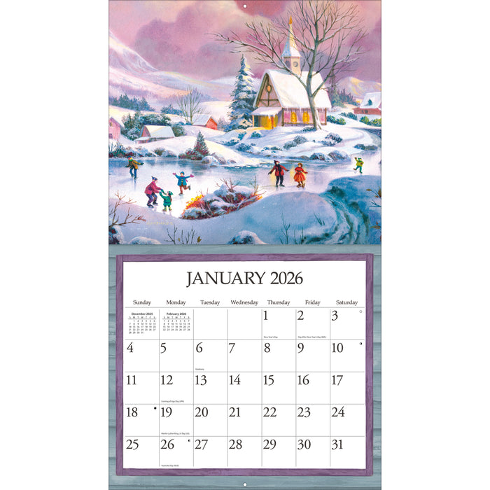 Calendar LANG 2026 - Simple Country