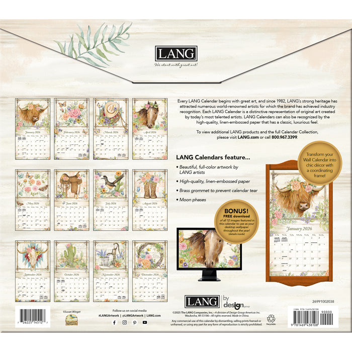 Calendar LANG 2026 - Rosewood Ranch