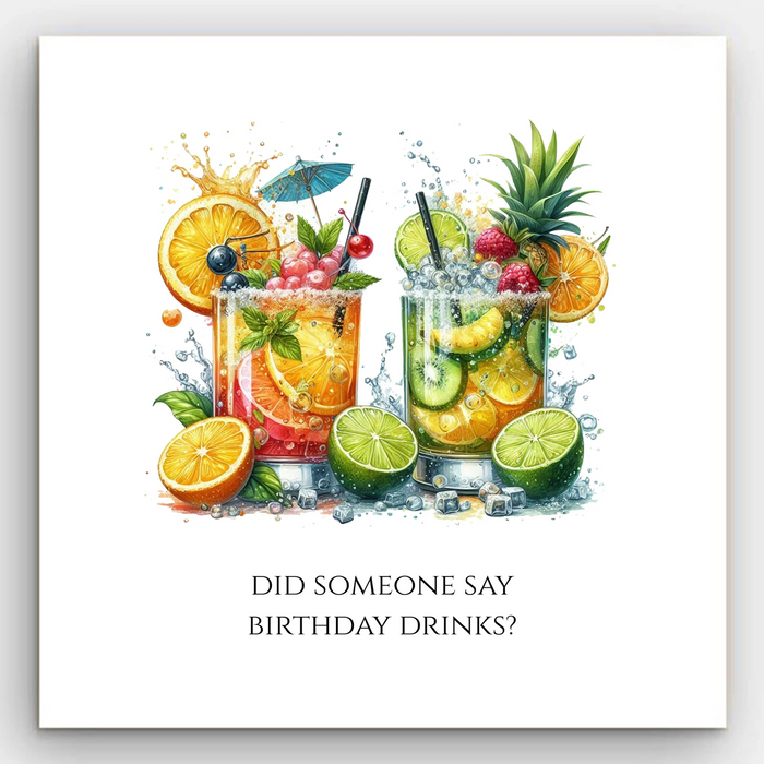 Happy Birthday - Birthday Drinks Card