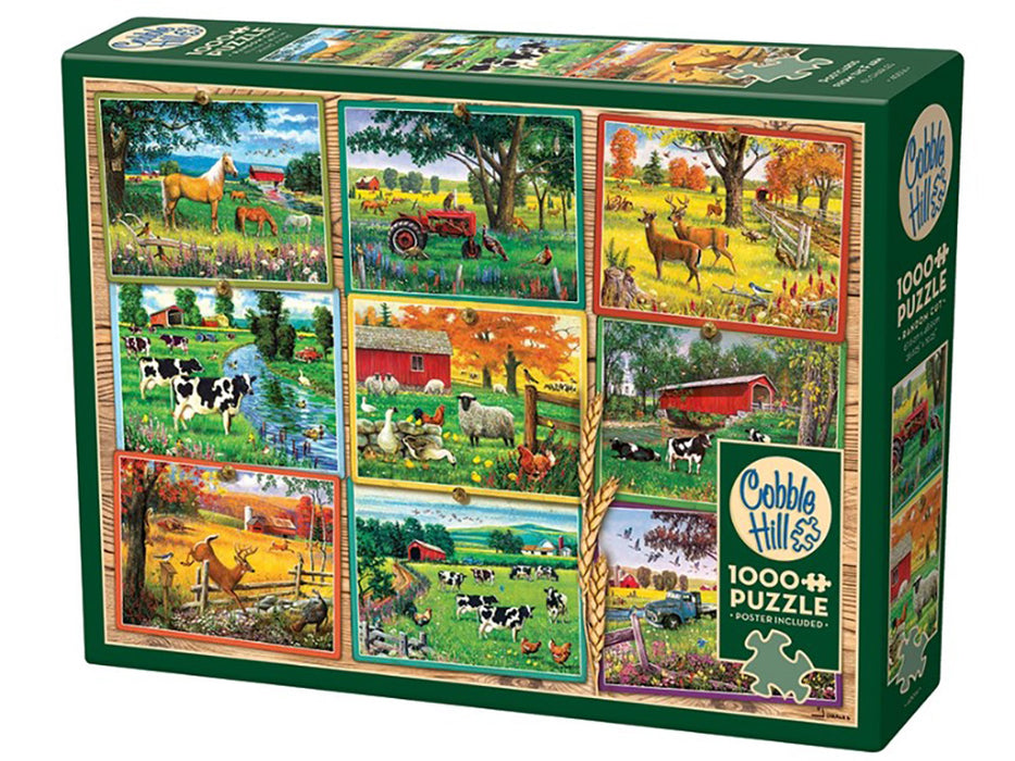 Cobble Hill 'Postcards from the Farm' Jigsaw Puzzle - 1000 Piece