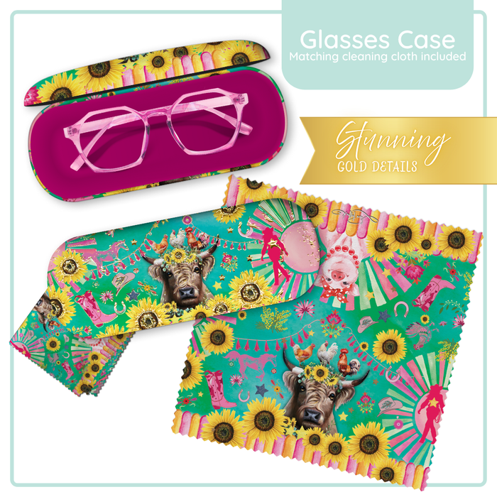Glasses Case - Carnival Cow & Piggy