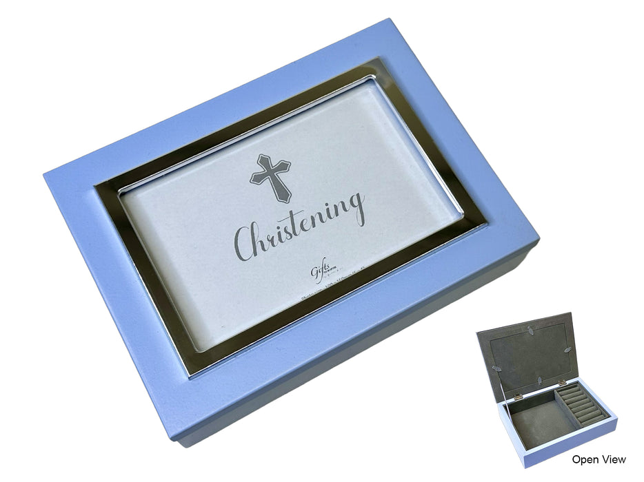 Christening Keepsake Box - Blue