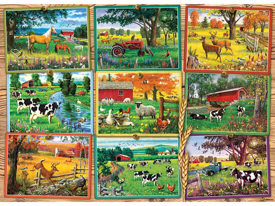 Cobble Hill 'Postcards from the Farm' Jigsaw Puzzle - 1000 Piece