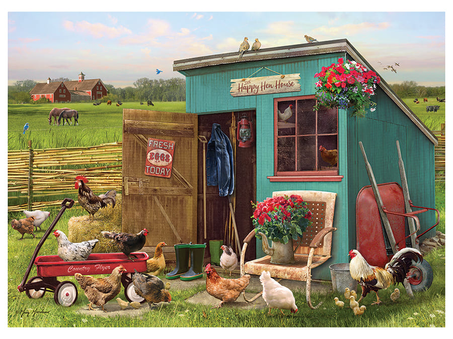 Cobble Hill 'Happy Hen House' Jigsaw Puzzle - 1000 Piece