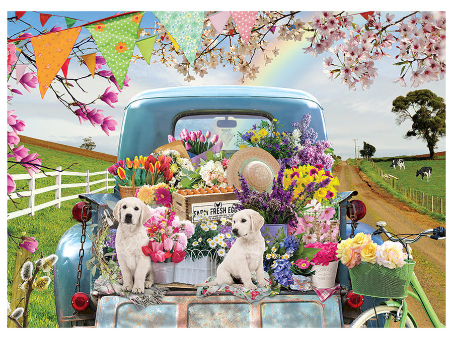 Cobble Hill 'Country Truck In Spring' Jigsaw Puzzle - 500 Piece