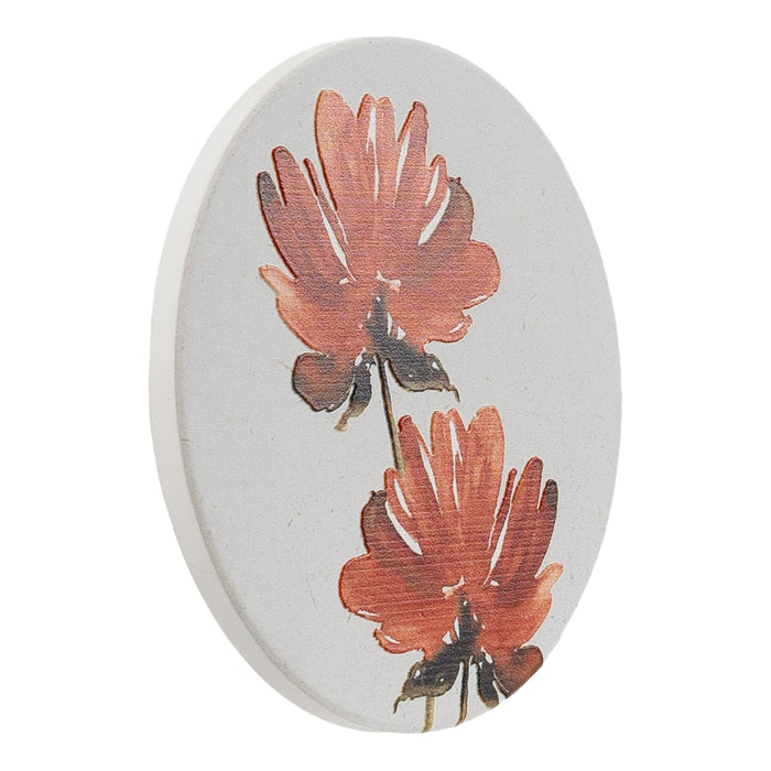 Home Sweet Home Ceramic Coaster - Rust Floral