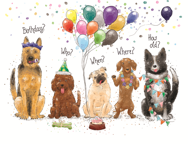 Happy Birthday - Birthday Dogs Card