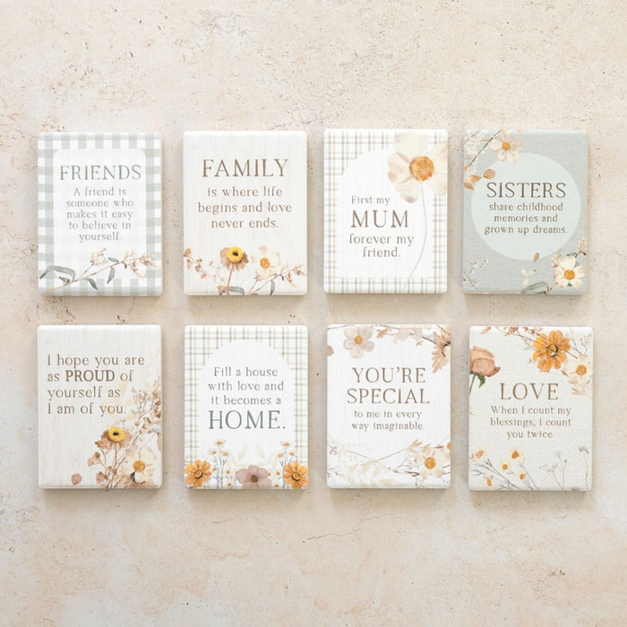 Rustic Meadow Mum Ceramic Magnet