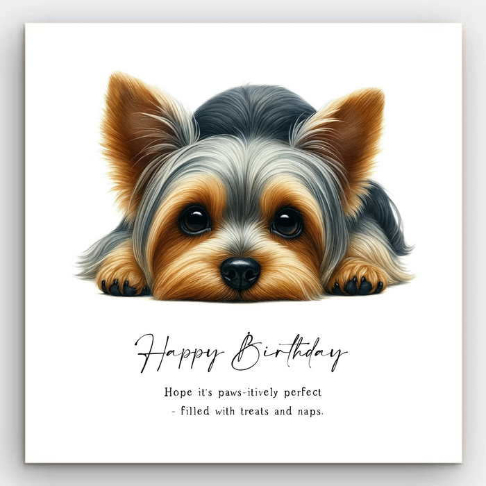 Happy Birthday - Yorkshire Terrier Card